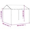 vidaXL Tuinpaviljoen 3x3 m staal en stof beige