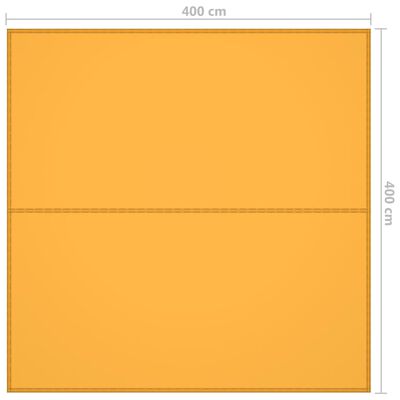 vidaXL Afdekzeil 4x4 m geel