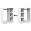 vidaXL Kledingkast 77x48x102 cm bewerkt hout wit