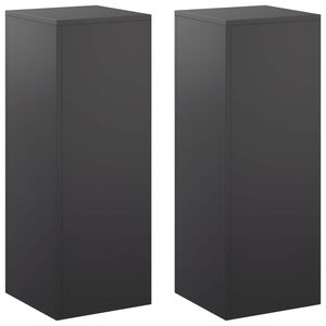 vidaXL Plantenstandaard 2 pcs Zwart 30 x 30 x 80 cm Staal