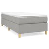vidaXL Boxspring met matras stof lichtgrijs 90x190 cm
