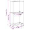 vidaXL Tubular Shelf met opslag Wit 42.5 x 27 x 91.5 cm Aluminium