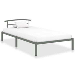 vidaXL Bedframe metaal grijs 100x200 cm