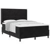 vidaXL Boxspringbed met matras Zwart 140 x 190 cm Fluweel