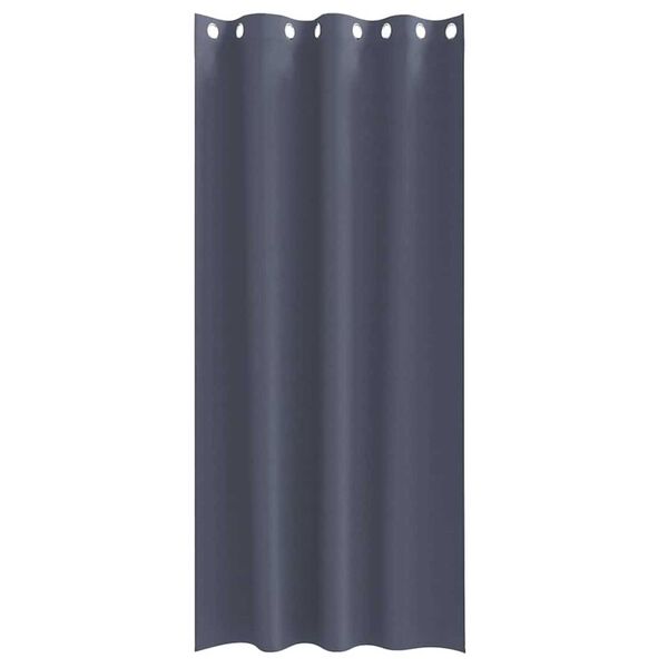 vidaXL Zwart-out Gordijnen met Ringen 2 pcs Antraciet 260 x 140 cm