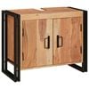 vidaXL Wastafelkast met plank Bruin 71 x 33 x 58 cm Massief Acaciahout