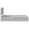 vidaXL Bedframe met hoofdeinde Grijs Sonoma 120 x 200 cm Bewerkt hout