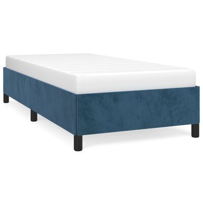 vidaXL Bedframe fluweel donkerblauw 90x200 cm