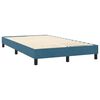 vidaXL Boxspring met matras en LED fluweel donkerblauw 120x220 cm
