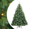 vidaXL Kunstkerstboom met 300 LED met standaard Groen 210 cm PE en PVC