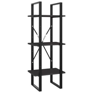 vidaXL Boekenkast met 3 schappen 40x30x105 cm bewerkt hout grijs