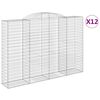 vidaXL Schanskorven 12 st gewelfd 300x50x200/220 cm ijzer