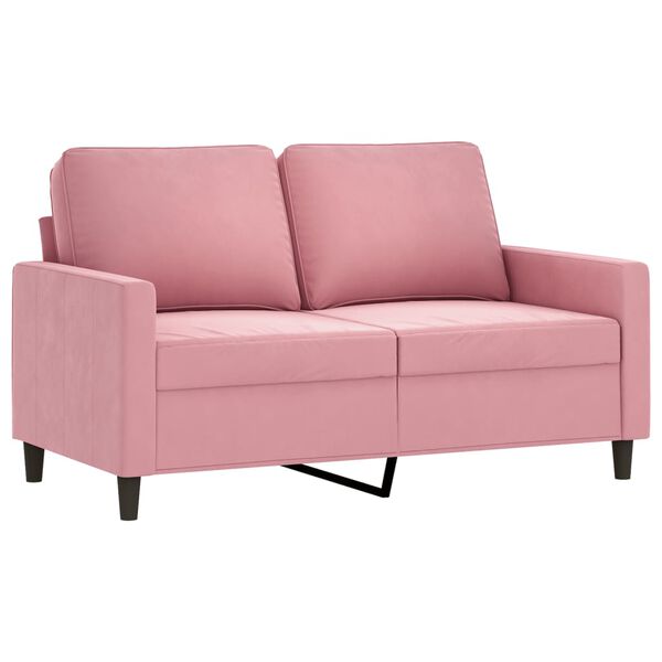 vidaXL 3-delige Loungeset met kussens fluweel roze