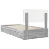 vidaXL Opslag bed met hoofdeinde Grijs Sonoma 75 x 190 cm Bewerkt hout