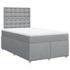 vidaXL Boxspring met matras stof lichtgrijs 120x200 cm