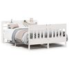 vidaXL Bedframe zonder matras massief grenenhout wit 140x200 cm