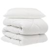 vidaXL Dekbed met kussen 2 pcs Wit Microvezel