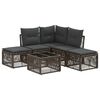 vidaXL Tuinbankenset 6 st Grijs poly rattan