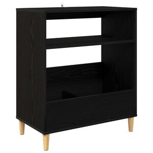 vidaXL Platenspeler Steun Zwart eiken 71 x 39,5 x 83 cm Bewerkt hout