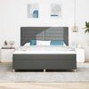vidaXL Boxspringbed met matras Donkergrijs 180 x 200 cm Stof