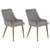 Venture Home Eetkamerstoelen 2 st Plaza polyester grijs en naturel