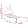 vidaXL Bedframe voor kinderen met hoofdbord Lichtgrijs 80 x 160 cm PU