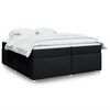 vidaXL Boxspring met matras stof zwart 200x200 cm