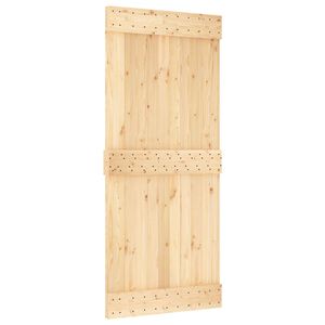 vidaXL Schuifdeur NARVIK Naturel en Zwart 90 x 210 cm (213,5 cm)
