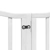 vidaXL Hondenhek inklapbaar met deur 12 panelen 600cm populierhout wit