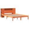 vidaXL Bed met boekenkast zonder matras grenenhout wasbruin 140x190 cm