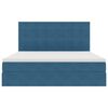 vidaXL Opslag bed met matras Donkerblauw 160 x 200 cm Fluweel