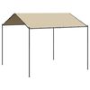 vidaXL Tuinpaviljoen 4x4 m staal en stof beige