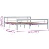 vidaXL Bedframe metaal grijs en wit 180x200 cm