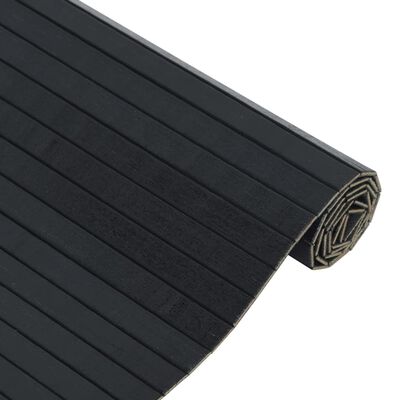vidaXL Vloerkleed rechthoekig 100x300 cm bamboe zwart