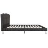 vidaXL Bed met traagschuim matras stof donkergrijs 160x200 cm