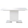 vidaXL Eettafel verlengbaar 180x90x76 cm MDF hoogglans wit