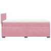 vidaXL Boxspring met matras fluweel roze 80x200 cm