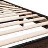 vidaXL Bedframe bewerkt hout en metaal bruin eikenkleurig 90x190 cm