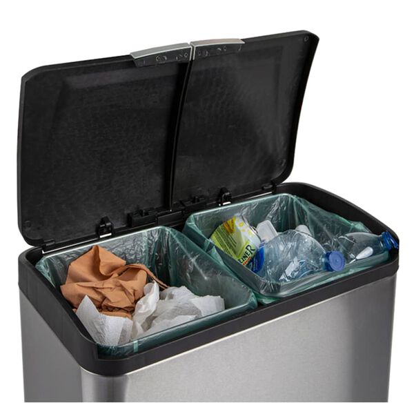 Practo Home Pedaalemmer 2x20 L roestvrij staal mat