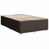 vidaXL Boxspring met matras stof donkerbruin 120x190 cm