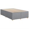 vidaXL Boxspring met matras stof lichtgrijs 120x200 cm