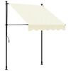 vidaXL Luifel uittrekbaar 150x150 cm stof en staal cr&egrave;mekleurig