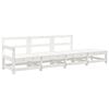 vidaXL 4-delige Loungeset massief grenenhout wit
