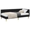 vidaXL Hoekbedframe met Matras 2 st Zwart 80 x 200 cm Stof
