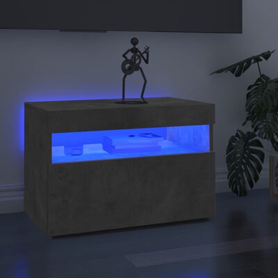 vidaXL Tv-meubel met LED-verlichting 60x35x40 cm betongrijs