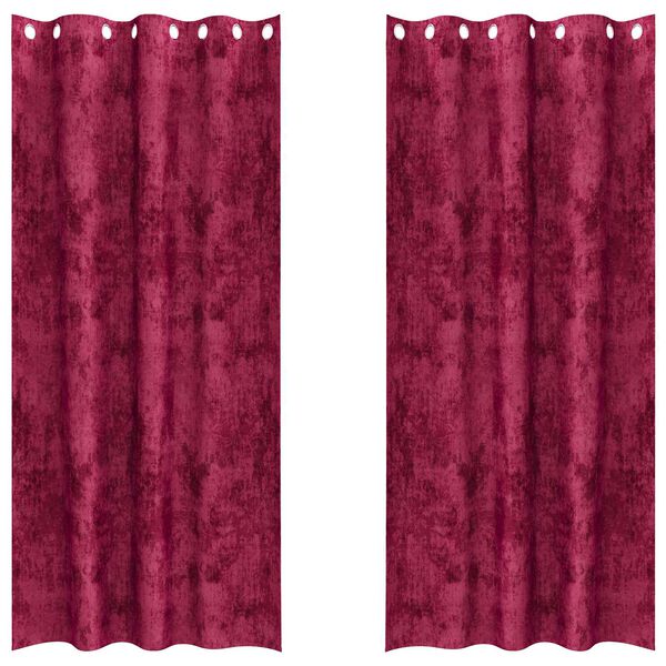 vidaXL Velvet Gordijnen 2 pcs Wijnrood 225 x 140 cm Fluweel