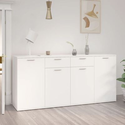 vidaXL Dressoir 160x36x75 cm bewerkt hout wit