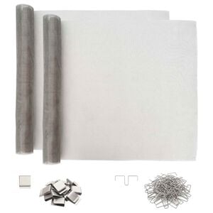 vidaXL Lichtschachtdeksel met clips 2 st 70 x 130 cm RVS 201 zilver