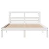 vidaXL Bedframe zonder matras massief grenenhout wit 135x190 cm