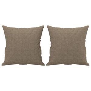 vidaXL Sierkussens 2 st 40x40 cm stof taupe